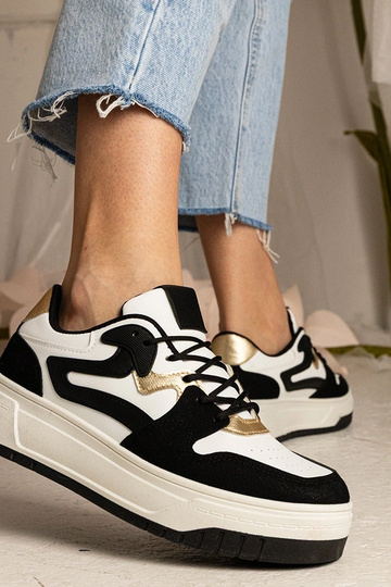 Zwarte dames sneakers sportieve sneakers Seisha 2