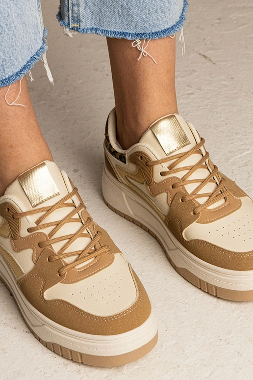 Beige dames sneakers sportieve... Beige dames sneakers sportieve...