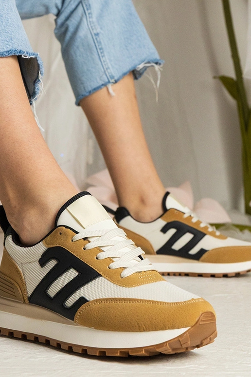 Bruine dames sneakers sportief Marena Bruine dames sneakers sportief Marena