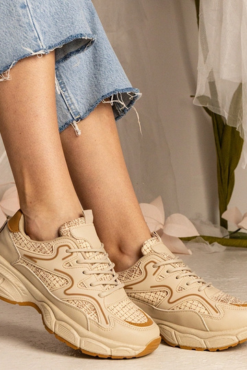 Beige dames sneakers sportief Maurita 2