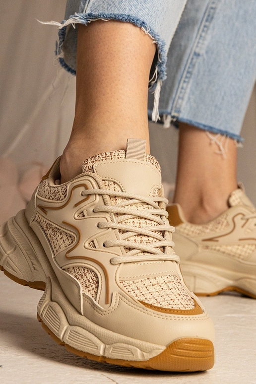 Beige dames sneakers sportief Maurita Beige dames sneakers sportief Maurita