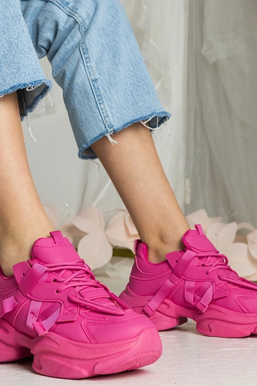 Roze dames sneakers massief sportief...