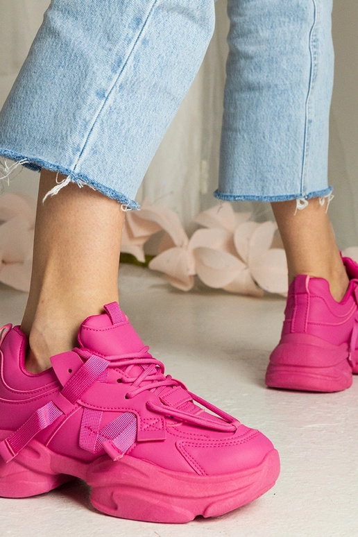 Roze dames sneakers massief sportief...