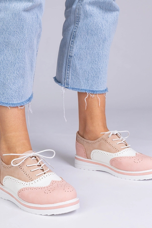 Roze klassieke oxford schoenen, „Toddi"
