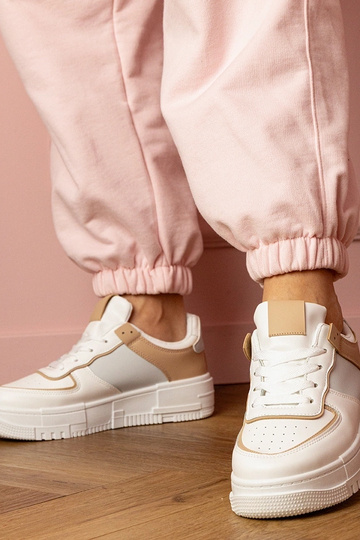 Wit-beige dames sneakers op... 2