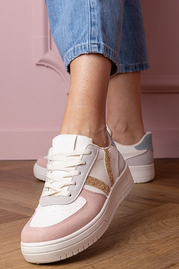 Multikleurige dames sportieve schoenen met glitterdecoratie Blona