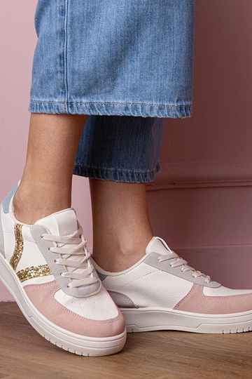 Multikleurige dames sportieve schoenen met glitterdecoratie Blona 2