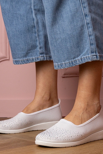 Witte dames sportieve sandalen met kristallen Luizet