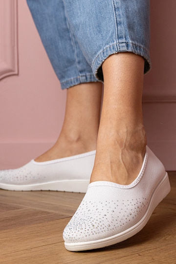 Witte dames sportieve sandalen met kristallen Luizet 2
