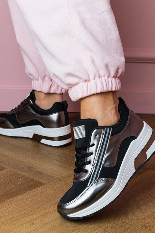 Zwarte dames sportschoenen met...