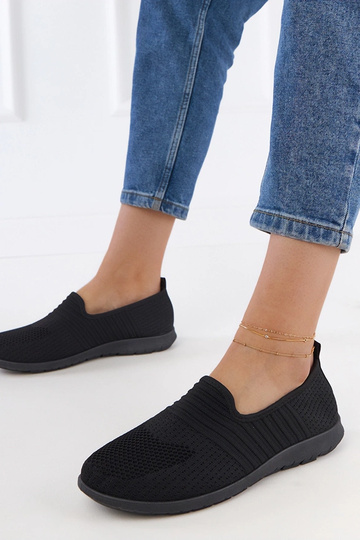 Zwarte dames sportieve sandalen Saris