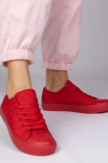 Rode klassieke gestikte... 2