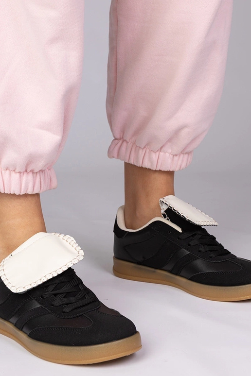 Zwarte sportieve dames schoenen, „Lukka"