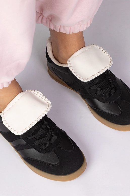 Zwarte sportieve dames schoenen, „Lukka"