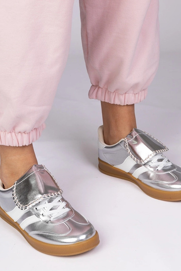 Zilveren sportieve dames schoenen, „Lukka" 2
