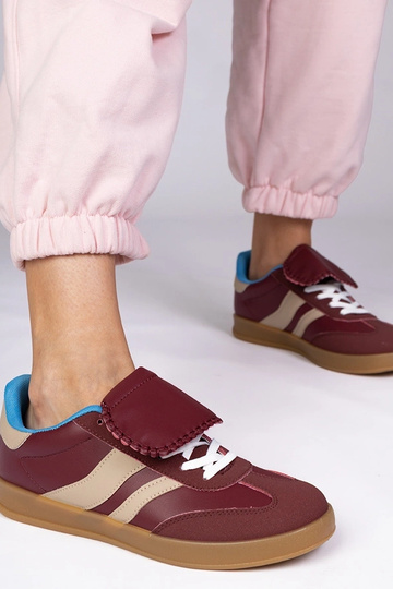 Kersenrode sportieve dames schoenen, „Lukka"