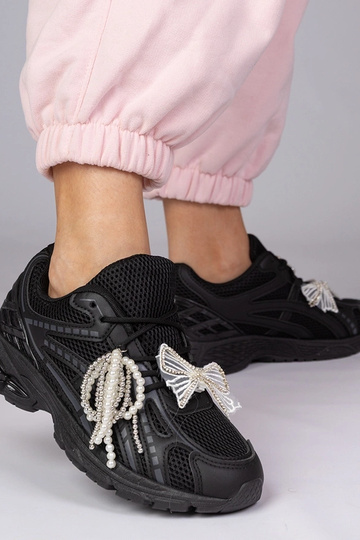 Zwarte sportschoenen met verwisselbare versieringen, „Lekrus" 2