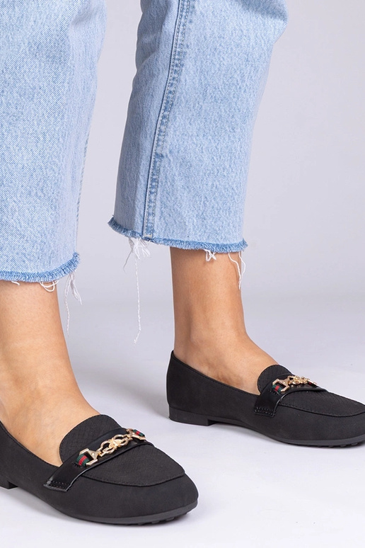 Zwarte mocassins van synthetische...