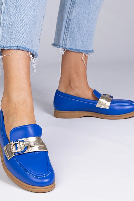 Zandkleurige mokassins van kunstleer...