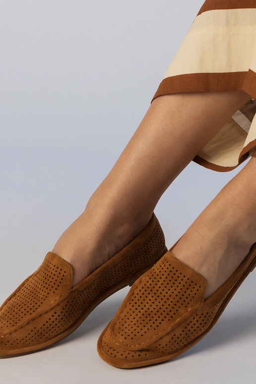 Zwarte geperforeerde mokassins van...