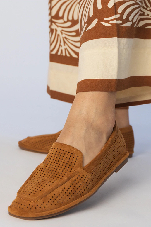 Zwarte geperforeerde mokassins van...