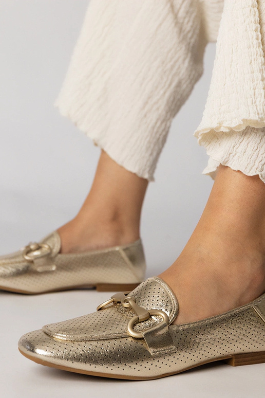 Gouden elegante damesballetschoenen...