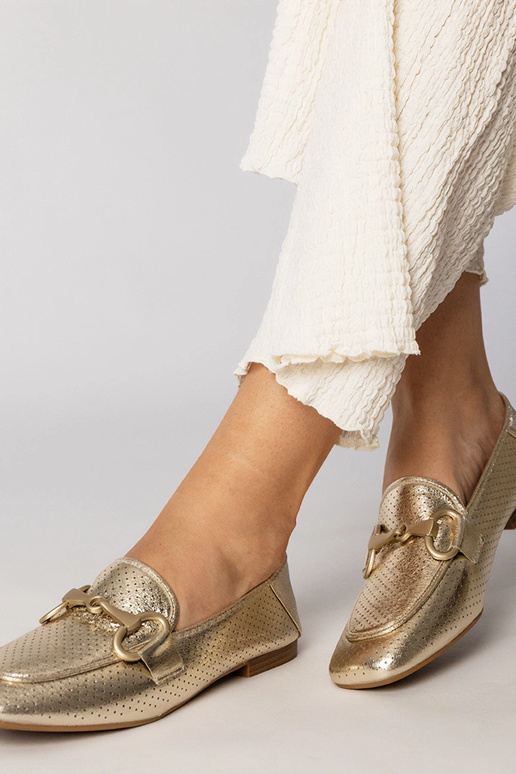 Gouden elegante damesballetschoenen...