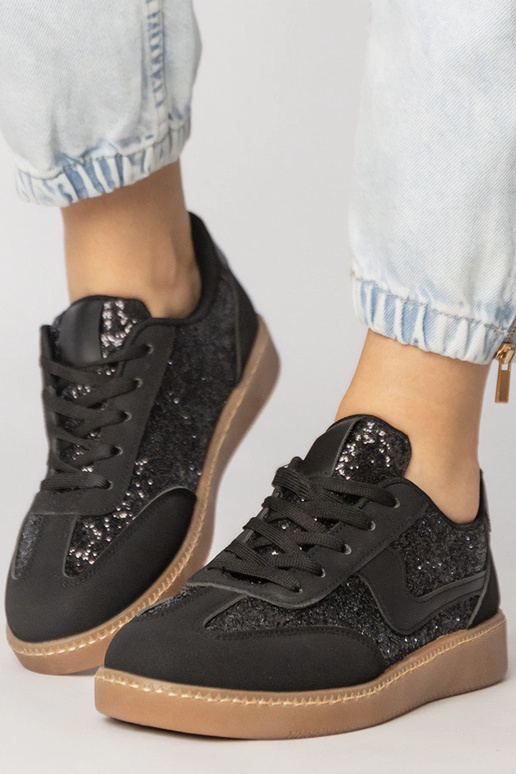 Zwarte dames sportschoenen met...