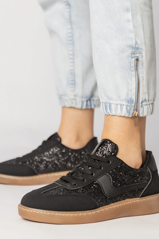 Zwarte dames sportschoenen met...