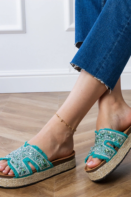 Najros groene espadrilles met... Najros groene espadrilles met...