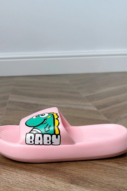 Roze kinder slippers met prints Milos Roze kinder slippers met prints Milos