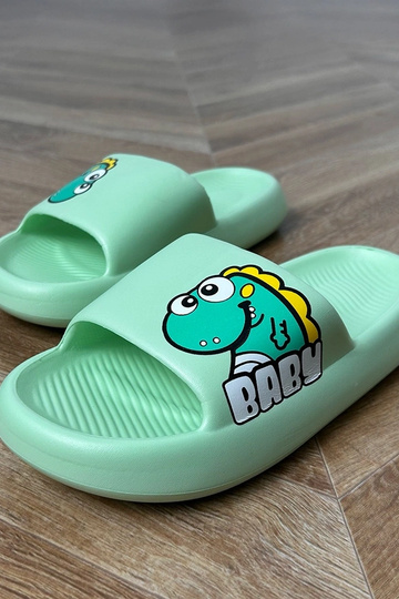 Groene kinder slippers met...