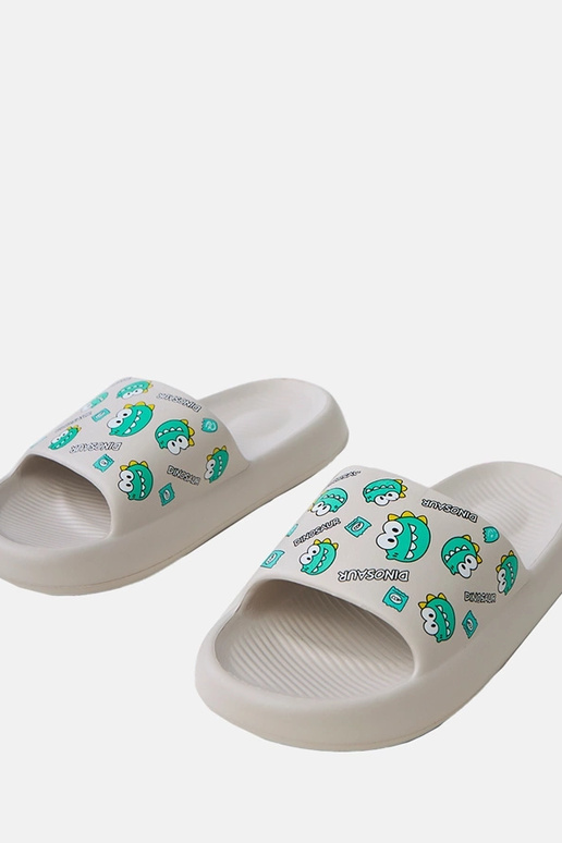 Grijze kinderslippers met...
