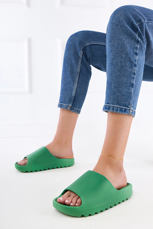 Groene rubberen dames slippers Papitos Groene rubberen dames slippers Papitos