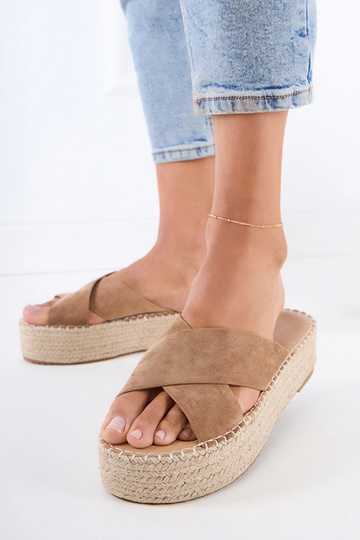 Bruine espadrille slippers... 2