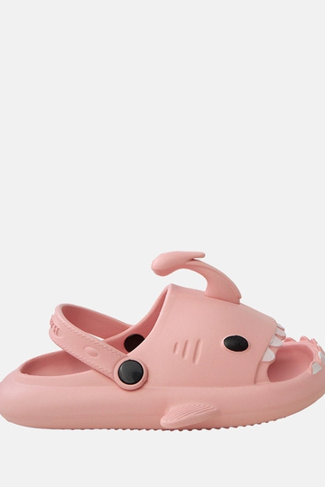 Roze kinderslippers met haai-motieven Tossi