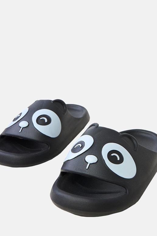 Zwarte kinderslippers met...
