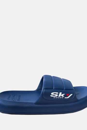 Donkerblauwe herenrubberen slippers Torwald