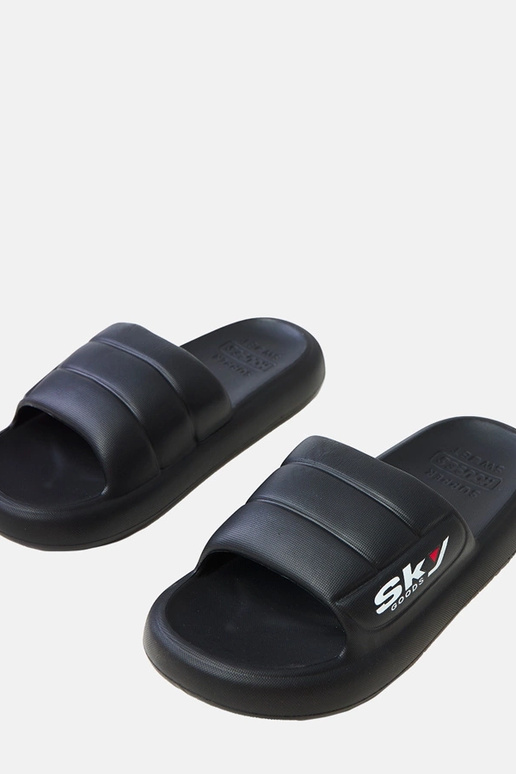 Zwarte herenrubberen slippers Torwald Zwarte herenrubberen slippers Torwald