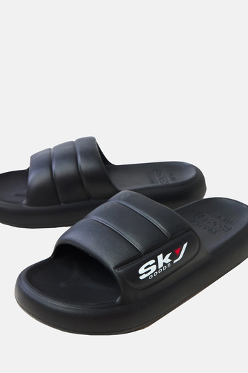 Zwarte herenrubberen slippers Torwald 2