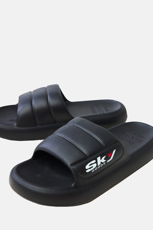 Zwarte herenrubberen slippers Torwald Zwarte herenrubberen slippers Torwald