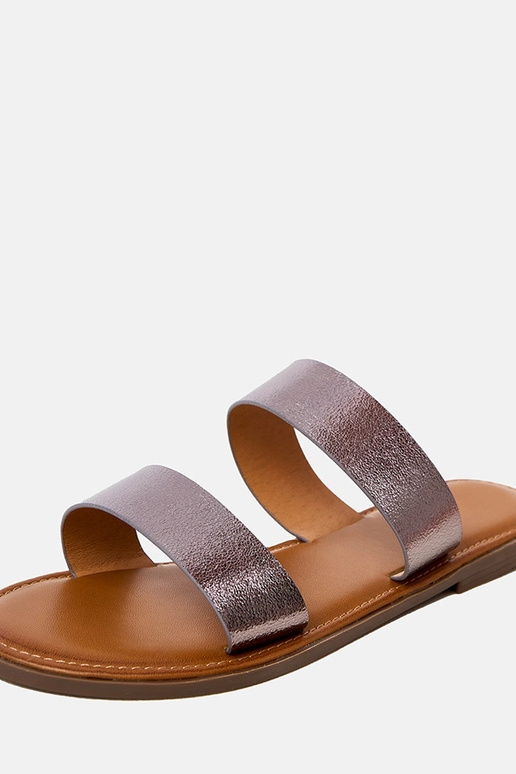 Grijze dames slippers met banden Fariza