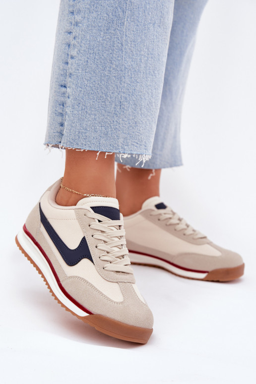 sportschoenen Sneakers model schoenen Dames beige Zerina sportschoenen Sneakers model schoenen Dames beige Zerina