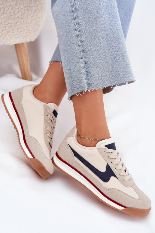 sportschoenen Sneakers model schoenen Dames beige Zerina sportschoenen Sneakers model schoenen Dames beige Zerina