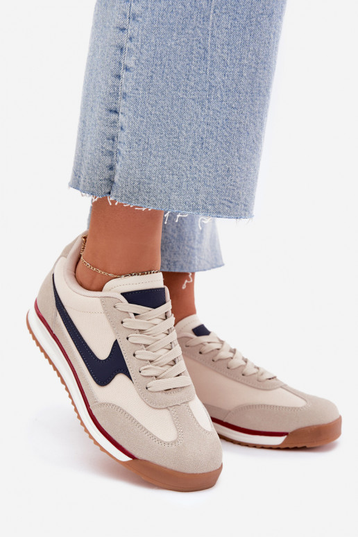 sportschoenen Sneakers model schoenen Dames beige Zerina sportschoenen Sneakers model schoenen Dames beige Zerina