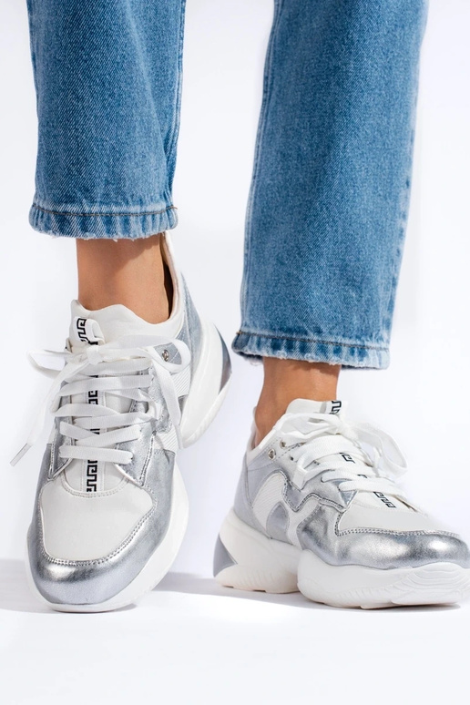 Shelovet zilverkleurige Sneakers... Shelovet zilverkleurige Sneakers...