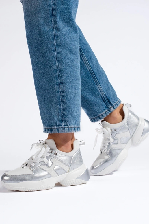 Shelovet zilverkleurige Sneakers... Shelovet zilverkleurige Sneakers...