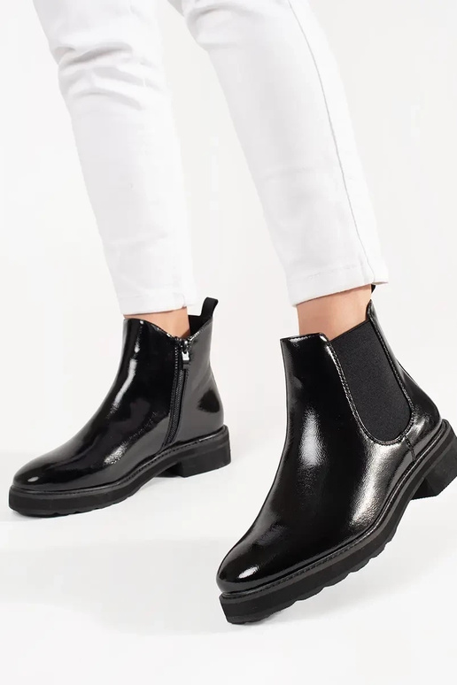 Klassieke zwarte enkellaarsjes SERGIO...