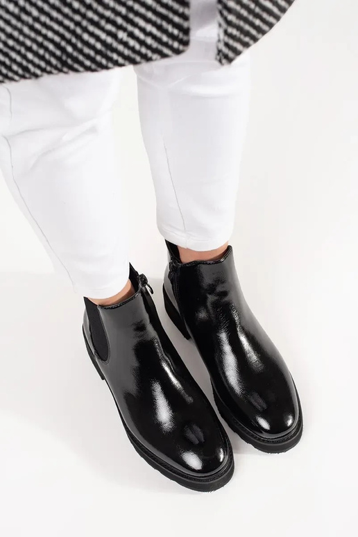 Klassieke zwarte enkellaarsjes SERGIO...