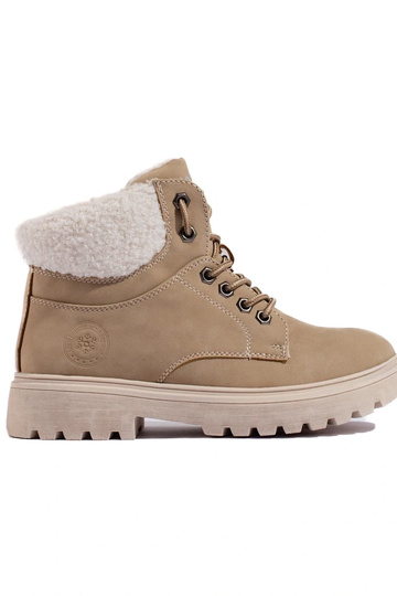 Zandkleurige enkellaarzen...